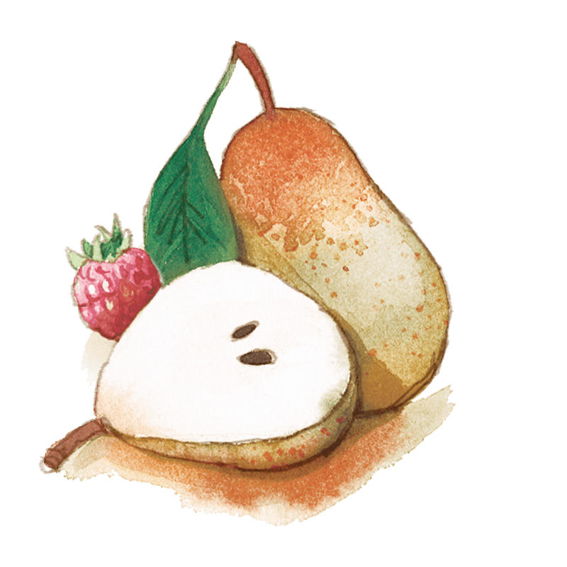 Pera e Framboesa - Origem das Frutas | Compal